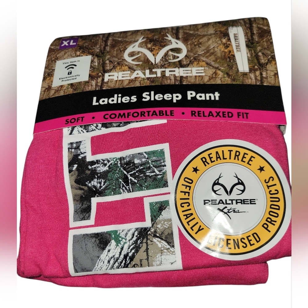 Realtree Pink and Camouflage Ladies Sleep Pant SZ XL